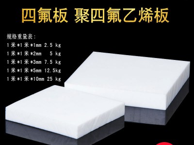 聚四氟乙烯板廠家，5mm厚聚四氟乙烯板